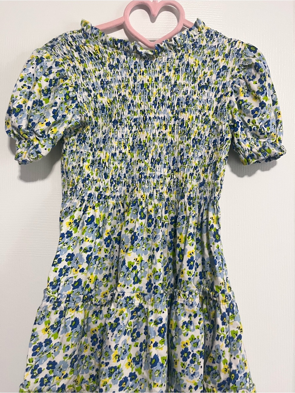 Polo by Ralph Lauren Blue & Yellow Floral Smocked Dress